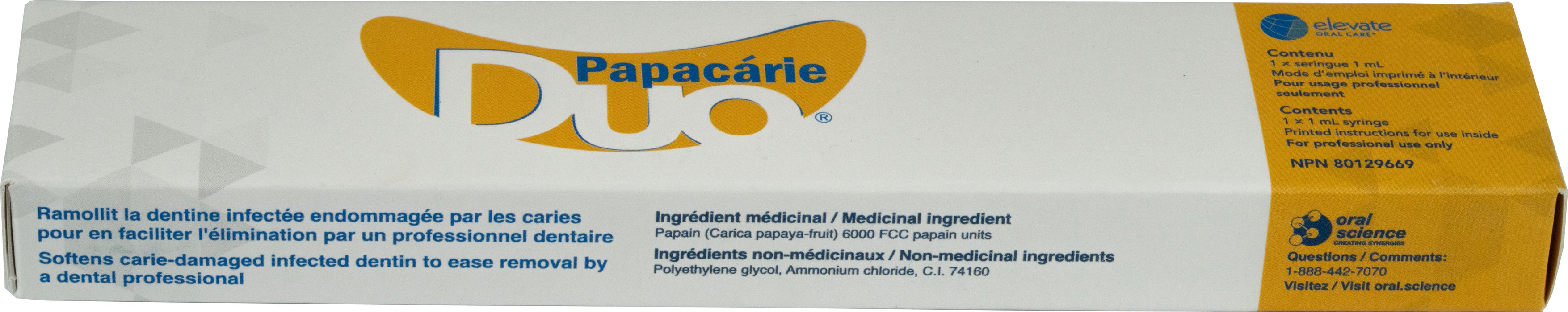 Papacárie — Papaian Gel, 1 mL syringe - Oral Science