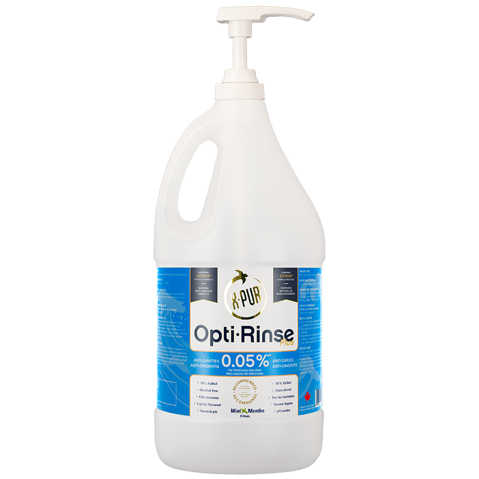 X-PUR Opti-Rinse Plus 0.05% Mint — Pre-Procedural 4 Litre Format - Oral Science