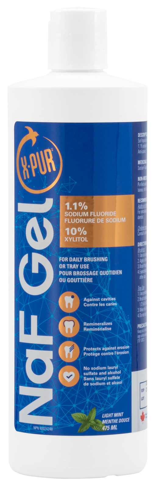 X-PUR 1.1% NaF Gel - 475ml - Oral Science